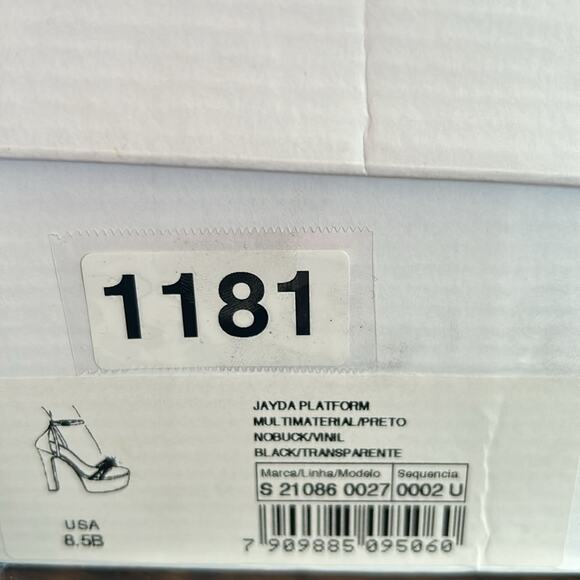 Schultz Jayda Leather Ankle Strap Platform Heels Sandal Jeweled NEW Size 8.5 - Picture 11 of 11